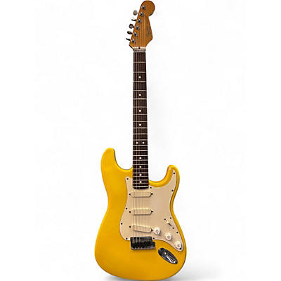 Used Fender Stratocaster Deluxe Graffiti Yellow Solid Body Electric Guitar