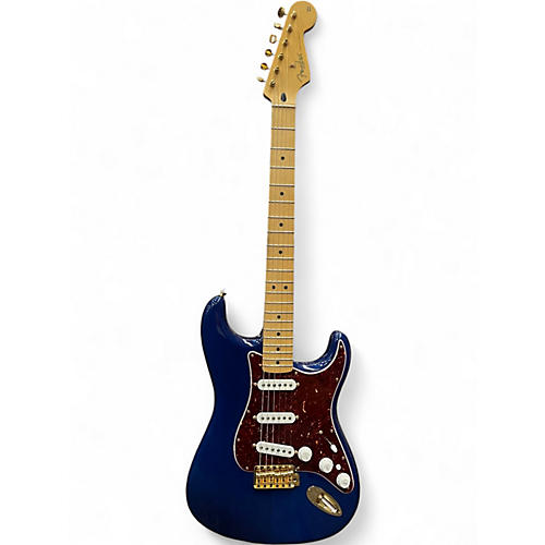 Used Fender Stratocaster Deluxe Transparent Sapphire Blue Solid Body Electric Guitar Transparent Sapphire Blue