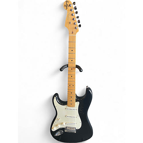 Used Fender Stratocaster Left Handed Black Solid Body Electric Guitar Black