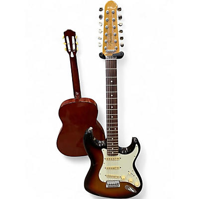 Used Fender Stratocaster Xii 2 Tone Sunburst Solid Body Electric Guitar