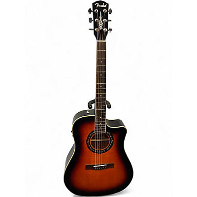 Used Fender T-Bucket 300-CE 3 Tone Sunburst Acoustic Guitar