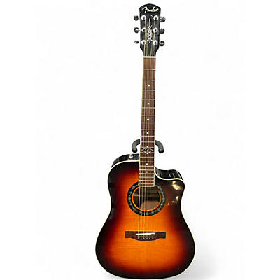 Used Fender T Bucket 300CE Cherry Sunburst Acoustic Electric Guitar