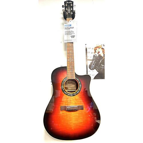 Fender Used Fender T Bucket 300CE Tobacco Sunburst Acoustic Electric Guitar Tobacco Sunburst