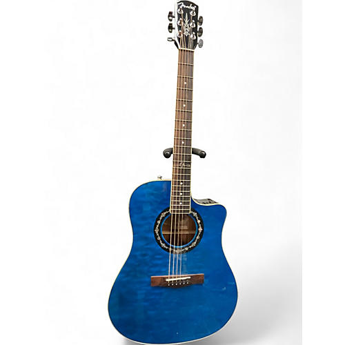 Used Fender T Bucket 300CE Trans Blue Acoustic Electric Guitar Trans Blue
