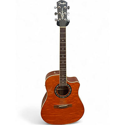 Used Fender T Bucket 300CE Trans Orange Acoustic Electric Guitar