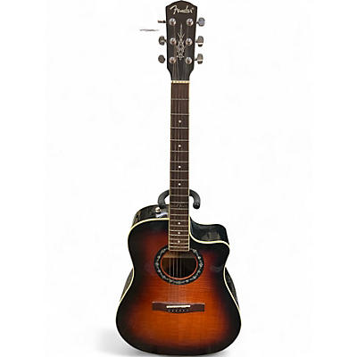 Used Fender T Bucket 300ce 2 Tone Sunburst Acoustic Electric Guitar