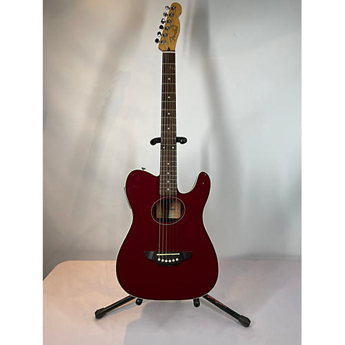 Fender Used Fender Telecoustic Red Acoustic Electric Guitar Red