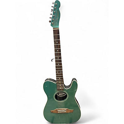 Used Fender Telecoustic Sherwood Green Acoustic Electric Guitar