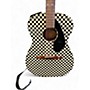 Used Fender Tim Armstrong Deluxe checkered Acoustic Electric Guitar checkered