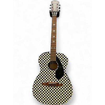 Used Fender Tim Armstrong Hellcat Checkerboard Acoustic Electric Guitar