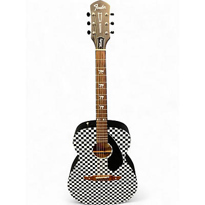 Used Fender Tim Armstrong Hellcat Checkered Acoustic Electric Guitar