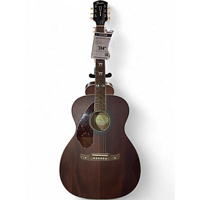 Used Fender Tim Armstrong Hellcat Left Handed Dark Brown Acoustic Electric Guitar