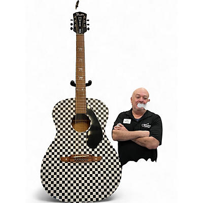 Used Fender Tim Armstrong Hellcat checkerboard Acoustic Electric Guitar