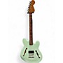 Used Fender Tom Delonge Signature Starcaster Satin Surf Green Hollow Body Electric Guitar Satin Surf Green