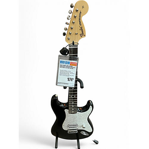 Used Fender Tom Delonge Signature Stratocaster Black Solid Body Electric Guitar Black