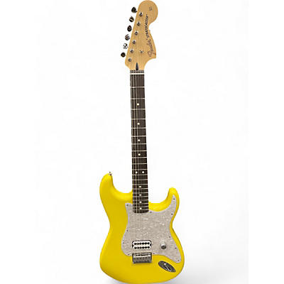 Used Fender Tom Delonge Signature Stratocaster Graffiti Yellow Solid Body Electric Guitar