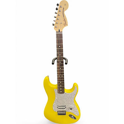 Used Fender Tom Delonge Signature Stratocaster Graffiti Yellow Solid Body Electric Guitar