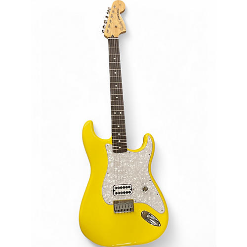 Used Fender Tom Delonge Signature Stratocaster Graffiti Yellow Solid Body Electric Guitar Graffiti Yellow