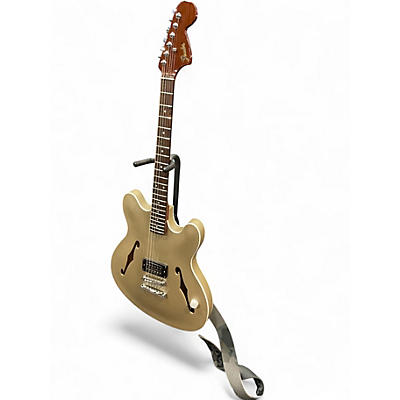 Used Fender Tom Delonge Signature Stratocaster Shoreline Gold Solid Body Electric Guitar