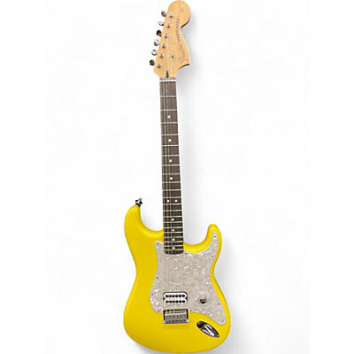 Used Fender Tom Delonge Signature Stratocaster YELLA Solid Body Electric Guitar