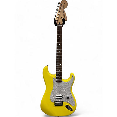Used Fender Tom Delonge Signature Stratocaster Yellow Solid Body Electric Guitar