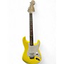 Used Fender Tom Delonge Signature Stratocaster Yellow Solid Body Electric Guitar Yellow
