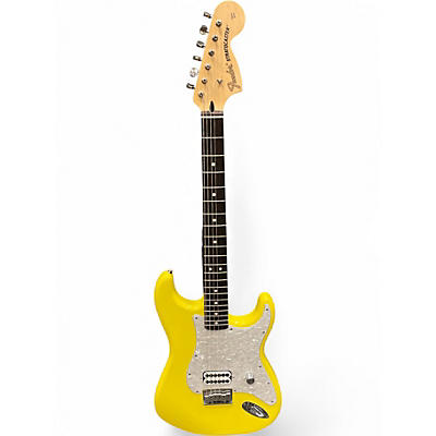 Used Fender Tom Delonge Signature Stratocaster Yellow Solid Body Electric Guitar