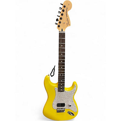 Used Fender Tom Delonge Signature Stratocaster Yellow Solid Body Electric Guitar