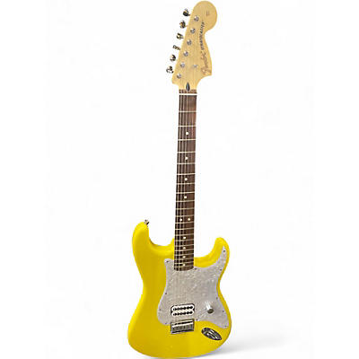 Used Fender Tom Delonge Signature Stratocaster Yellow Solid Body Electric Guitar