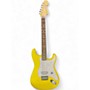 Used Fender Tom Delonge Signature Stratocaster Yellow Solid Body Electric Guitar Yellow