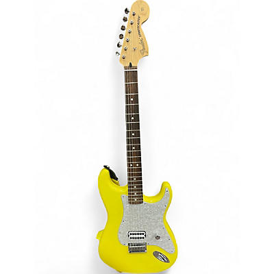 Used Fender Tom Delonge Signature Stratocaster Yellow Solid Body Electric Guitar