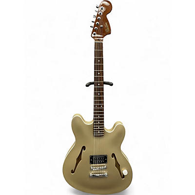 Used Fender Tom Delonge Starcaster Shoreline Gold Hollow Body Electric Guitar