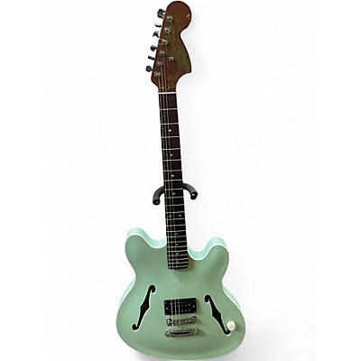 Used Fender Tom Delonge Starcaster Surf Green Hollow Body Electric Guitar