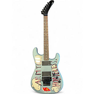 Used Fender Tom Morello ARM THE HOMELESS Ice Blue Metallic Solid Body Electric Guitar