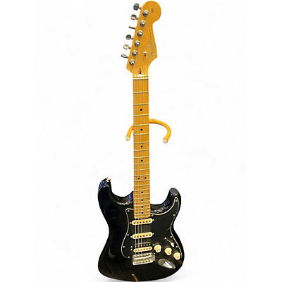 Used Fender USA Pro Standard Stratocaster HSS Black Solid Body Electric Guitar