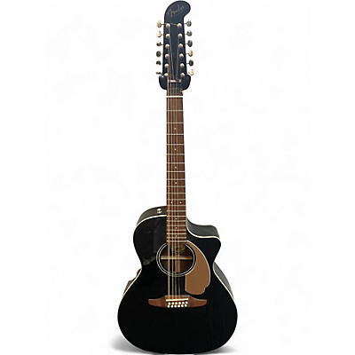 Used Fender VILLAGER 12-STR V3 Black 12 String Acoustic Electric Guitar