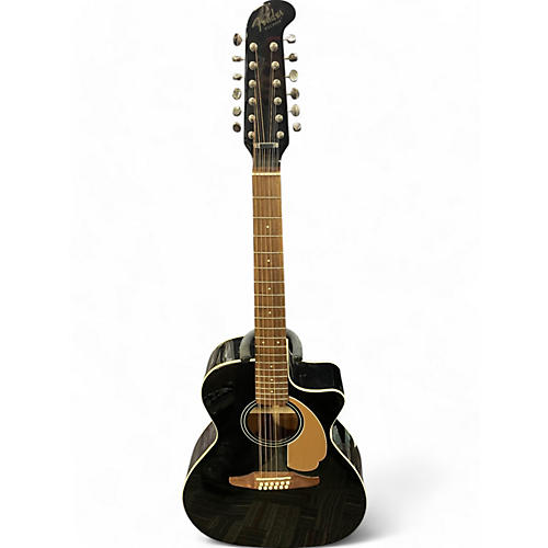 Fender Used Fender Villager 12 Str Black 12 String Acoustic Electric Guitar Black