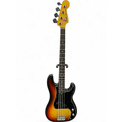 Used Fender  Vintage 1977 Precision Bass 3 Tone Sunburst Electric Bass Guitar