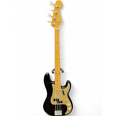 Used Fender Vintera 50s Precision Bass Black and Gold Electric Bass Guitar