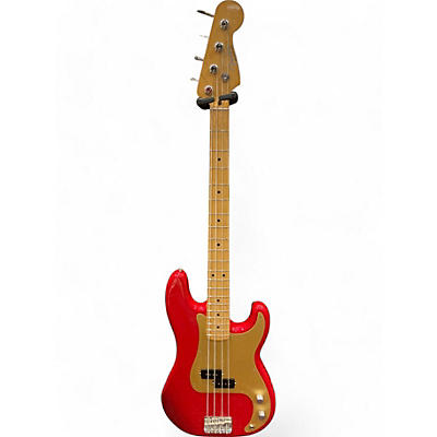 Fender Used Fender Vintera 50s Precision Bass Fiesta Red Electric Bass Guitar