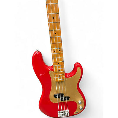 Used Fender Vintera 50s Precision Bass RED Electric Bass Guitar