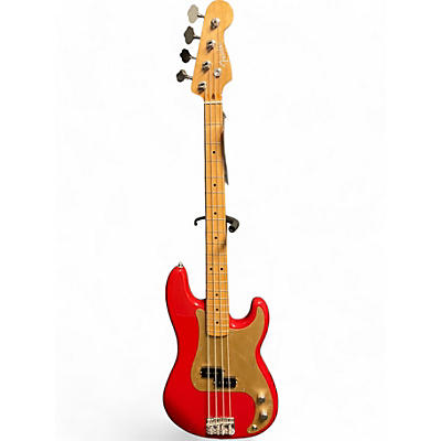 Used Fender Vintera 50s Precision Bass Red Electric Bass Guitar