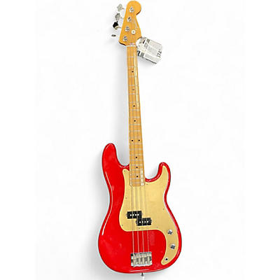 Used Fender Vintera 50s Precision Bass Red Electric Bass Guitar