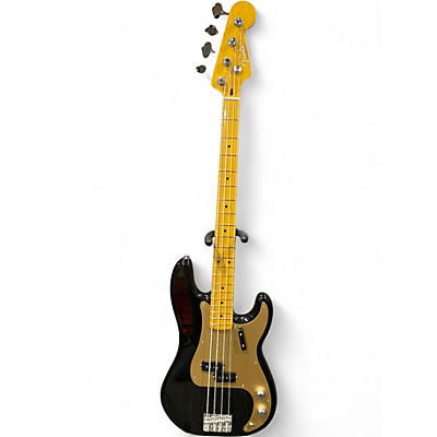 Used Fender Vintera 50s Precision Black and Gold Electric Bass Guitar