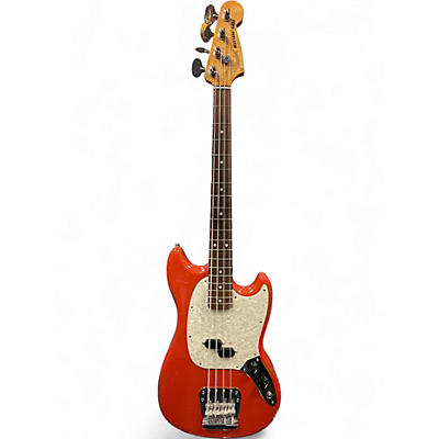 Used Fender Vintera 60s Mustang Bass Fiesta Red Electric Bass Guitar