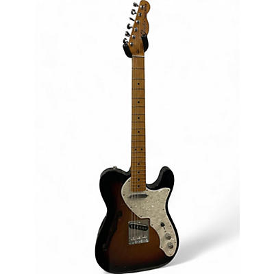Used Fender Vintera II '60s Telecaster Thinline 3 Tone Sunburst Solid Body Electric Guitar