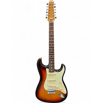 Used Fender XII 12 STRING 3 Tone Sunburst Solid Body Electric Guitar