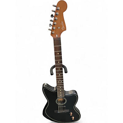 Used Fender acoustasonic black Hollow Body Electric Guitar