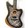 Used Fender acoustasonic jazzmaster black paisley Acoustic Electric Guitar black paisley