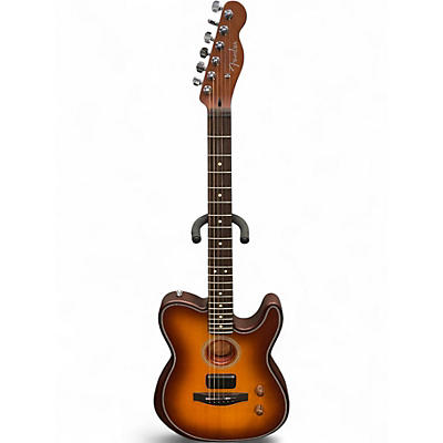 Used Fender acoustasonic standard telecaster honey burst Acoustic Electric Guitar